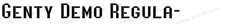 Genty Demo Regula字体转换